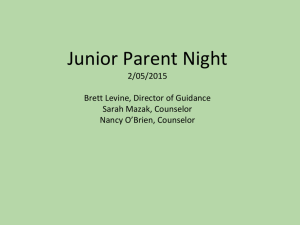 2015 Jr Parent Night