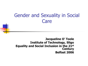 Gender and Sexuality in Social Care