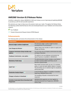 Defects Fixed in AMS360 8.0