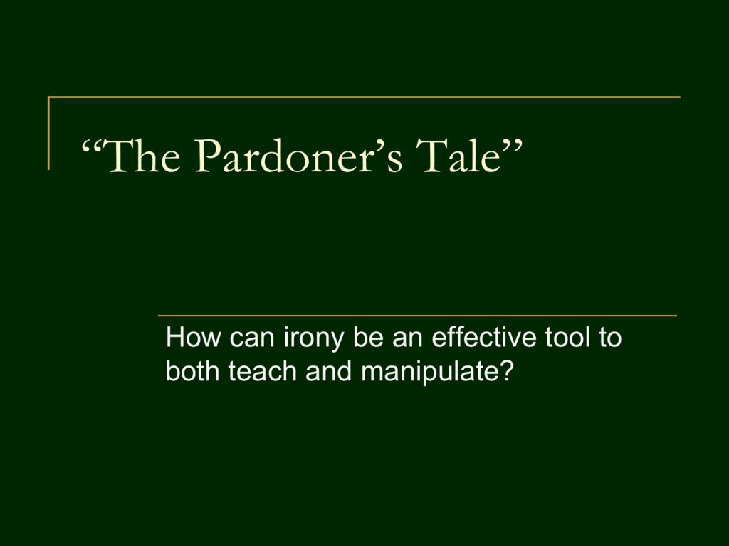 the pardoners tale quotes