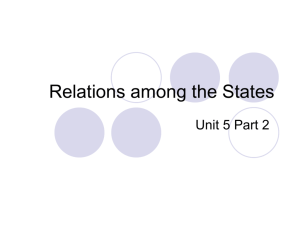 Relations among the States