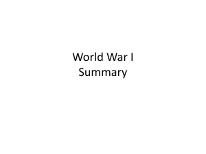 APUS Unit 7 WWI Summary PPT