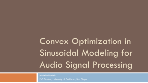 Convex Optimization in Sinusoidal Modeling for Audio Signal