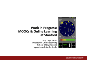 Larry Lagerstrom, MOOCs and Online Learning at Stanford