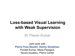 Loss-based Visual Learning with Weak Supervision