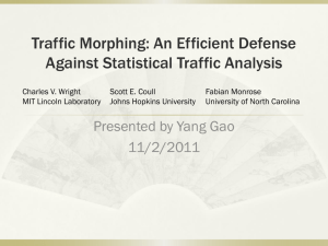 Traffic Morphing - Computer Science & Engineering