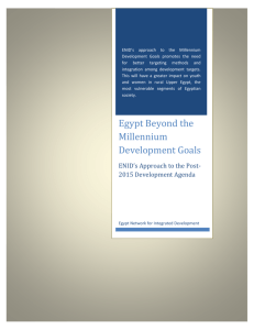 Egypt Beyond the Millennium Development Goals