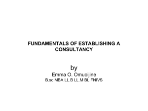 fundamentals of establishing a consultancy