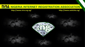 Historical Path to .ng ccTLD - Nigeria Internet Registration Association