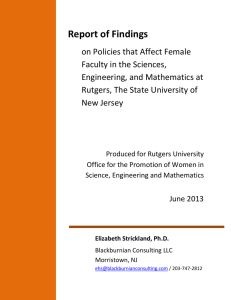 Report on Findings, SciWomen Policy Project