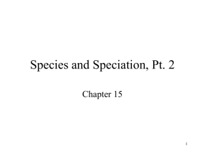 Species and Speciation, Pt. 2 - NAU jan.ucc.nau.edu web server