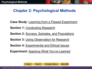 Psychological Methods - Geary County Schools USD 475