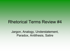 Rhetorical Terms Review #4 Notes
