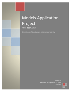 Models Application Project - Cindy Kube's Gifted Education Portfolio
