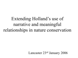 Extending Holland's use of narrative and meaningful relationships in