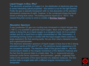 Liquid Oxygen is Blue, Why?
