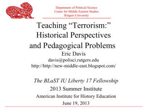 8 Teaching “Terrorism:”