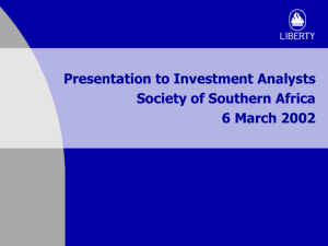 Investment Analysts Society Presentation