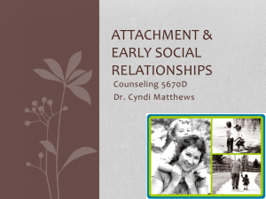 Attachment & Early Social Relationships