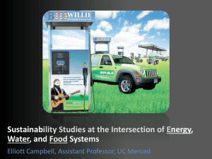 Bioenergy Sustainability Elliott Campbell, UC Merced