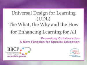 UDL * Enhancing Learning for All