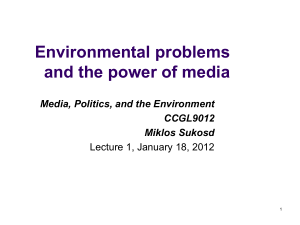 Environmental problems and power of media