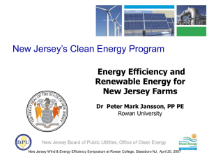 Energy Efficiency and Incentives from NJ