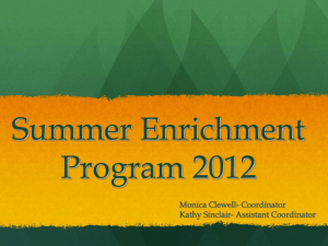 Summer Enrichment Program 2010
