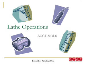 Lathe Operations Powerpoint