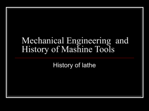 Mechanical Engineering and History lathe