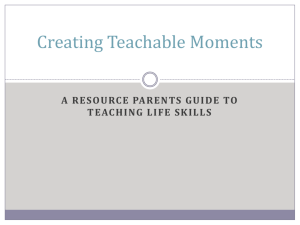 Creating Teachable Moments Presentation