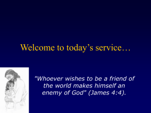 Welcome to today's service… - Celestial Church of Christ