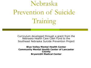 SNSPP Core suicide prevention presentation Sept 2003