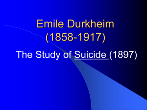 Emile Durkheim (1848-1917)