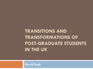 Learning Transitions by Dr David Scott