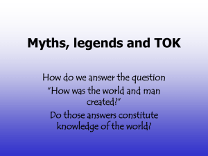 myths, legends and tok