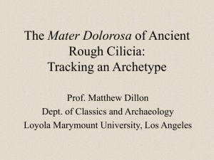 The Mater Dolorosa of Ancient Rough Cilicia: Tracking an Archetype
