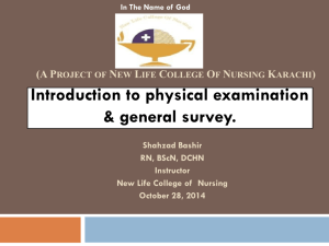 Introduction to physical examination & general survey