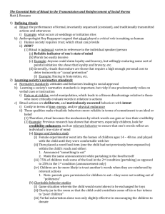 Ritual and social norms - Southeastern Louisiana University