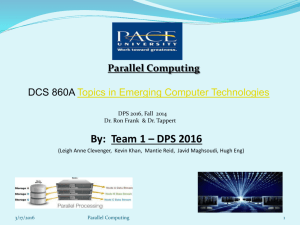 Parallel Computing - Seidenberg School of Computer Science and