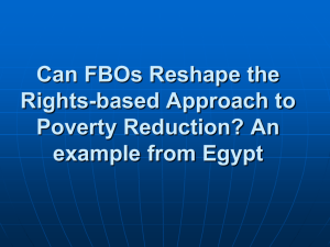 Can FBOs Reshape the Rights-based Approach to Poverty