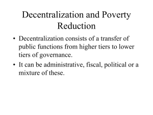 Decentralization and Poverty Reduction