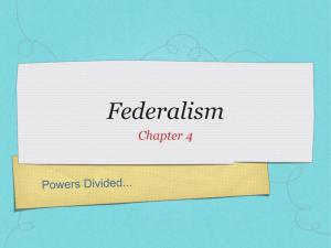 Cooperative Federalism & Interstate Relations