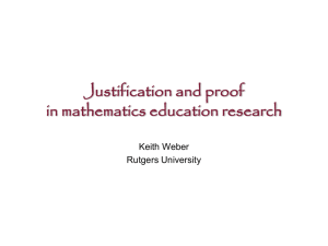 Proving as convincing - Program in Mathematics Education (PRIME)
