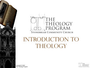 Introduction to Theology (401)