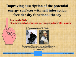 Improving description of the potential energy surfaces with self