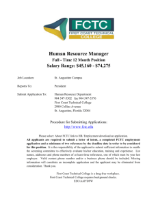 Human Resource Manager Full - Time 12 Month Position Salary