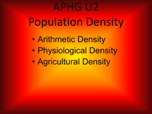 APHG U2 Population Density