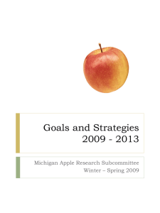 Goals and Strategies 2009 - 2012