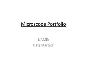 Microscope Portfolio Template and Questions